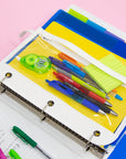 Pencil Pouch 3-Ring Clear 11.5" x 6.5"