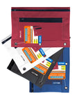 Pencil Pouch 3-Ring Double Zipper w/ Mesh Window