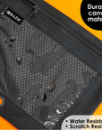 Pencil Pouch 3-Ring Black Color w/ Mesh Window