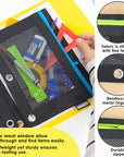 Pencil Pouch Neon Black 3 Ring Binder Pouch w/ Mesh Window