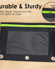 Pencil Pouch Neon Black 3 Ring Binder Pouch w/ Mesh Window