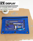 Pencil Pouch 3-Ring Bright Color w/ Clear Window
