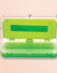 Pencil Case 8" Bright Color Double Deck Organizer Box