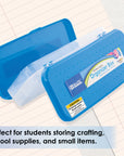 Pencil Case 8" Bright Color Double Deck Organizer Box