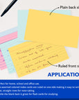 Ruled Colored Index Card 3" X 5" 100 Ct.