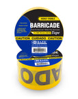 3" X 1000 Feet Yellow "Caution" Barricade Tape