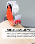 Packaging Tape Dispenser w/ (2) 1.88" X 54.6 Yards Super Clear Tape
