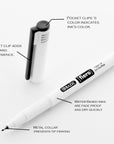Fiero Black Fiber Tip Fineliner Pen (4/Pack)