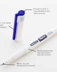 Fiero Blue Fiber Tip Fineliner Pen (4/Pack)