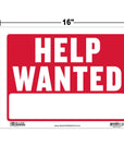 12" X 16" Help Wanted Sign