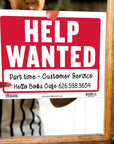 12" X 16" Help Wanted Sign