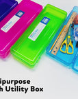 Pencil Case Multipurpose Utility Box Ruler Length - Bright Color