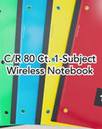 Wireless Notebook C/R 1-Subject 80 Ct.