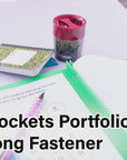 Poly 2-Pockets Portfolio - Red Color w/ 3-Prong Fastener