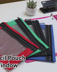 Pencil Pouch 3-Ring w/ Mesh Window
