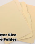 Manila File Folder 1/3 Cut Letter Size (100/Pack)