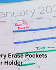 Reusable Dry Erase Pockets with Marker Holder (10/Pack)