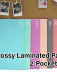 2-Pockets Portfolios – Laminated Pastel Glossy Color