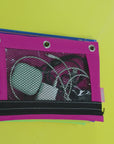 Pencil Pouch 3-Ring Bright Color w/ Mesh Window
