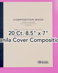 Composition Book Manila Cover 8.5" x 7" 20 Ct.
