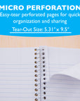 Notebook Spiral C/R 3-Subject 9.5" X 5.75" 120 Ct.