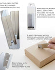 Carton Cutters w/ 4 Replacement Blades in tube