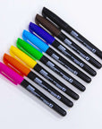 Fine Tip Black Permanent Markers w/ Pocket Clip (5/Pack)