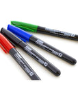 Fine Tip Assorted Color Permanent Markers w/ Pocket Clip (5/Pack)