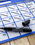 Double-Tip Black Color Permanent Marker (2/Pack)