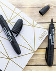 Double-Tip Black Color Permanent Marker (2/Pack)