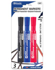 Chisel Tip Desk Style Assorted Color Permanent Marker (3/Pack)