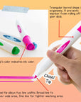 Triangle Dry-Erase Markers Chisel Tip Bright Colors (3/Pack)