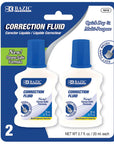 Correction Fluid w/ Foam Brush 0.7 FL OZ (20 mL)(2/Pack)