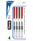 Fiero Red Fiber Tip Fineliner Pen (4/Pack)