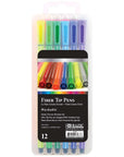 Washable Fiber Tip Pen 12 Color