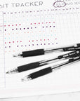 Spencer Black Retractable Pen w/ Cushion Grip (5/Pack)