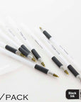 Prima Black Stick Pen w/ Cushion Grip (8/Pack)