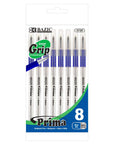 Prima Blue Stick Pen w/ Cushion Grip (8/Pack)