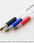 Prima Assorted Color Stick Pen w/ Cushion Grip (8/Pack)