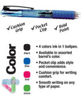 2-In-1 Mechanical Pencil & 4-Color Pen w/ Cushion Grip