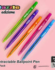 Ixion Black Color Retractable Pen (5/Pack)