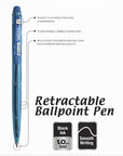 Ixion Black Color Retractable Pen (5/Pack)