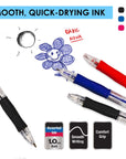 Spencer Assorted Color Retractable Pen w/ Cushion Grip (5/Pack)