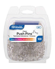 Push Pins Clear Transparent (100/Pack)