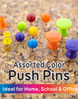 Push Pins Assorted Transparent Color (100/Pack)