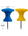 Push Pins Jumbo Assorted Color (25/Pack)