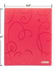 Poly 2-Pockets Portfolio - Swirl Embossed