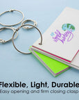 Assorted Size Metal Book Rings (10/Pack)