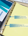 Canary Paper Dividers w/ 8-Insertable Color Tabs