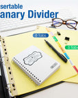 Canary Paper Dividers w/ 8-Insertable Color Tabs